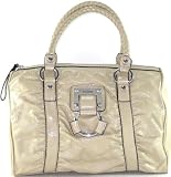 Guess Koi Handbag in Stone (Woven Handles) (GUESS HANDBAGS, PURSES, BAGS)