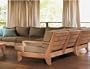New Luxurious 5 Piece Teak Sectional Sofa Set - 2 Sofas(Left & Right), 1 Lounge Armless Chair, 1 Corner Piece & 1 Coffee Table [SB1]