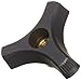 DimcoGray Black Thermoplastic 3-Prong Knob Female, Thru Hole Brass Insert: 3/8-16" Thread x 5/8" Depth, 2-1/2" Diameter x 1-1/8" Height x 3/4" Hub Dia x 1/2" Hub Length (Pack of 10)