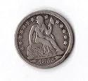 1855 Seated Liberty Dime