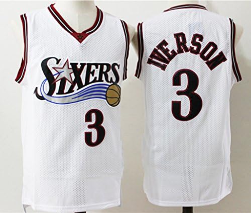 Allen Iverson Mens White Basketball Jersey M