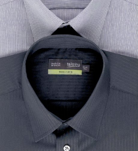 2 Easycare Long Sleeve Stripe Shirts