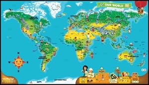 Leap Frog Tag World Map - Mapa (460 mm, 269 mm, Multi)