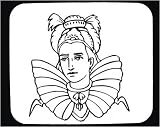 Mouse Pad with man, black and white, jewelry, bust, Europe, England, portrait, crown, face, United Kingdom