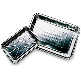 Weber 6415  Small Aluminum Drip Pans 8.5-by-6-inch, Pack of 10