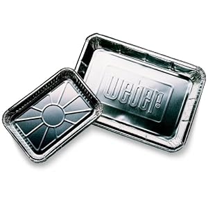 Weber 6415 Small Aluminum Drip Pans 8.5-by-6-inch, Pack of 10