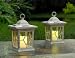 2 Solar lantern candles, cream, garden lights
