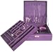 Lint Jewelry Box / Jewelry Organizer, Two-layer, 10" x 10" x 3" - Purple, Gift Idea Lint Jewelry Box / Jewelry Organizer, Two-layer, 10" x 10" x 3" - Purple, Gift Idea
