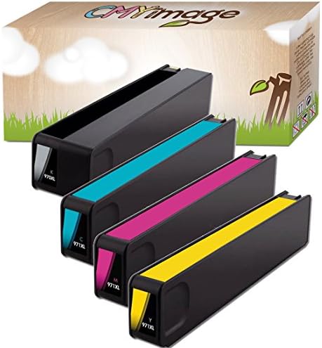 Hewlett Packard HP 970XL & HP 971XL Bulk Set of 4 High Yield Remanufactured Ink Cartriges: (Black CN625AM, Cyan CN626AM, Magenta CN627AM, Yellow CN628AM)