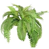 48 Leaves Realistic Boston Fern Bush Silk Plant Artificial 48t