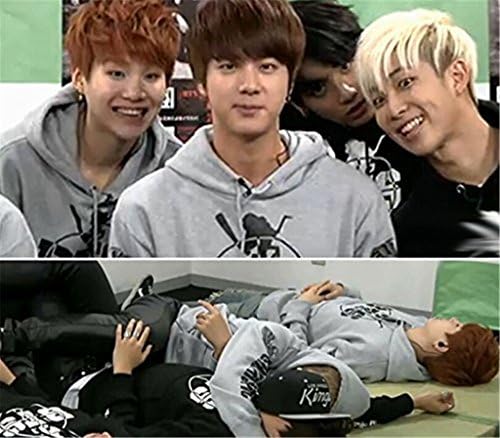 BTS Bangtan Boys Black Hoody Sweater JIN SUGA JIMIN V Sweatershirt M