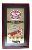 Frost Cutlery & Knives SWANC094 Steel Warrior Series - Alabama Crimson Tide 2009 Football National Champions Commemorative Folding Hunter Knife with Crimson Red Jigged Bone Handles