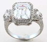 C. Gonshor 18kt White Gold Engagement Ring