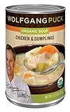 Visit Wolfgang Puck Organic Chicken & Dumplings Soup, 14.5-Ounce Cans (Pack of 12) Details Wolfgang Puck Organic Chicken & Dumplings Soup, 14.5-Ounce Cans (Pack of 12)