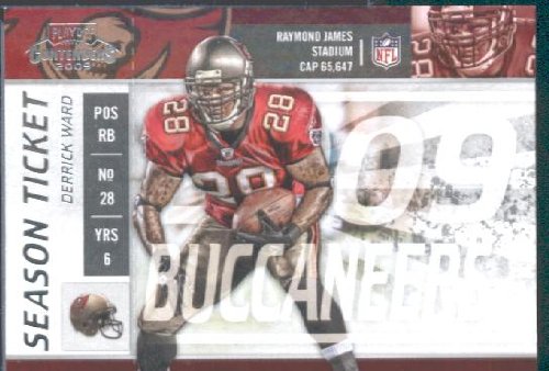 2009 Playoff Contenders Football Card # 93 Derrick Ward Tampa Bay Buccaneers Mint Condition NFL Card- Shipped In Protective ScrewDown Display Case!