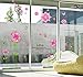 B.GTAGO Lovely Pink Petal Flowers & Butterflies Wallpaper for Living Room Bedroom, Removable Home Wall Decals/Wall Stickers & Murals/Wall Décor/Wallpops, Decorative Painting Supplies