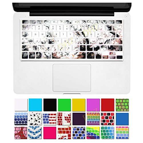 DHZ® Marble Pattern White Keyboard Cover Silicone Skin for MacBook Air 13