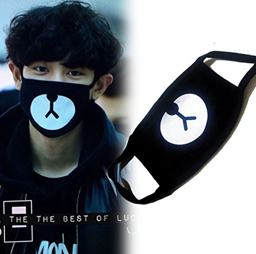 heartybay Unisex Exo All Members Black Mask Exo Mask Kpop Mask 16 Types (BEAR-EXO)