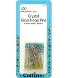 Crystal Glass Head Pins-Size 30 100/Pkg