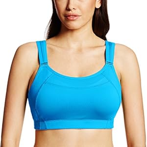 New Balance Women's The Shockingly Unshocking Bra, 32DD, Wave Blue