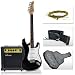 Full Size Black Electric Guitar with Amp, Case and Accessories Pack Beginner Starter Package