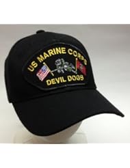 Marine Corps Devil Dogs Hat USMC Marines Black Ball Cap Baseball Cap
