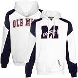 NCAA Mississippi Rebels White-Navy Blue Challenger Hoody Sweatshirt
