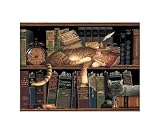 Remington the Well Read by Charles Wysocki poster print,16 in. x 13.5 in.