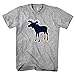 Chowdaheadz Socks On Moose T-Shirt - Unisex Vintage Tee Soft Cotton Blend
