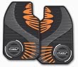 PlastiColor 001296R10 Orange Gear Floor Mats - Set of 2