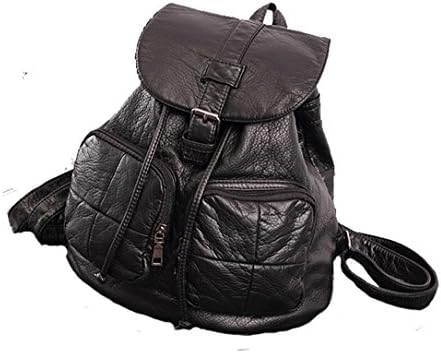 TESSLA Women's Fashion Travel Bag Leather College Backpack Shoulder Bag Tote Bag
