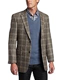 IMAGE OF Tommy Hilfiger Men's 2 Button Side Vent Plaid Trim Fit Sport Coat