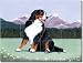 Burmese Mountain Dog by M. K. Zeppa - Ceramic Tile Mural 12.75 x 17 Kitchen Shower Backsplash