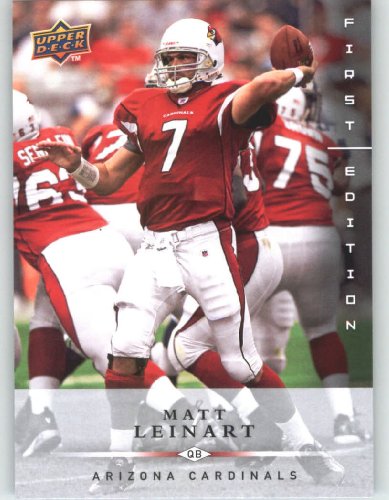 Matt Leinart / Arizona Cardinals / 2008 Upper Deck First Edition Football Card # 2 / NFL Football Trading Card in Screwdown!