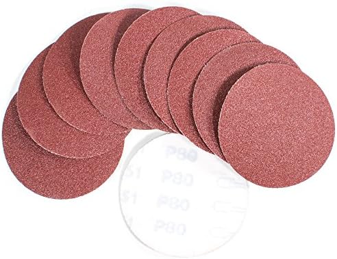3" - 80 Grit Hook and Loop Sand Paper Disc (100 pcs)