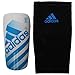 adidas Performance Ghost Shin Guards, White/Solar Blue, X-Large