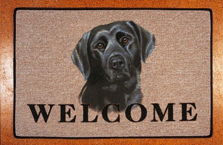 Black Labrador Decorative Mat