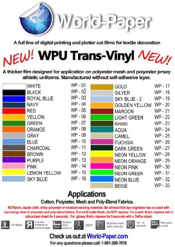 15"x12'(4 Yards) T-shirt Heat Transfer Pu Vinyl for Cutter Press (Royal Blue)