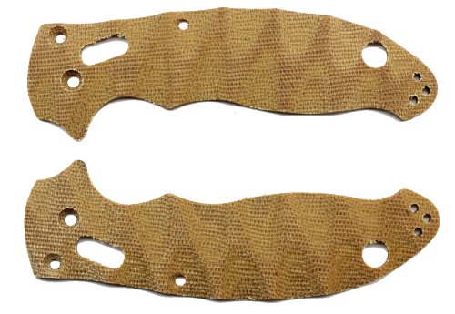 Grooved Micarta Canvas Scales for Spyderco Manix 2 Grooved Micarta Canvas Scales for Spyderco Manix 2 Hunting Knives