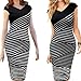 DoomDoom Shop Girl Dress Slim and Elegant Sheath Pencil Cotton Dresses Black