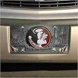 Florida State Seminoles (FSU) Heavy-Duty Color Pewter License Plate