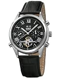 Perigaum 1972 Stainless Steel Automatic P-1117-SS Watch for Him Open Balance Spring