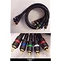 3 Ft Component Video Cable + Dual RCA Audio, 5 RCA, HDTV Black