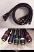Component Video Cables | Component Cables - 3 Ft Component Video Cable + Dual RCA Audio, 5 RCA, HDTV Black