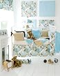 Glenna Jean Scribbles Blue 4 Piece Crib Bedding Set
