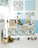 Scribbles Blue 5-Piece Baby Crib Bedding w/ Pillow