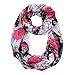 MissShorthair Women's Spring Fashion Light Weight Artistic Floral Ink Print Infinity Scarf