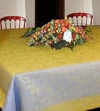 Linen Cotton Tablecloth 60-inch square, Hemstitched, Il Fiori