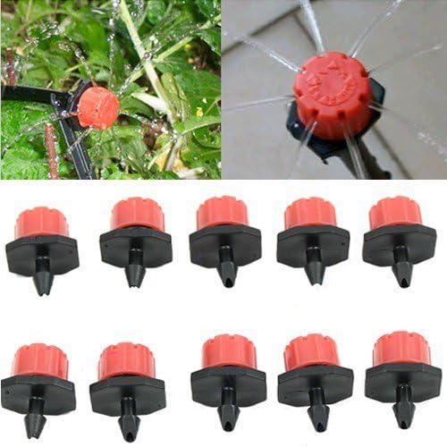 10pcs Plastic Drip Irrigation Watering Kits Emitter Micro Flow Dripper Drip Head Barb Garden 92UJ