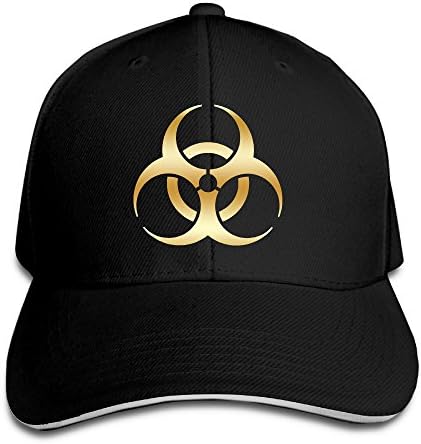 Resident Evil Biohazard Sym Gold Logo Men Baseball Cap Sandwich Peak Black
